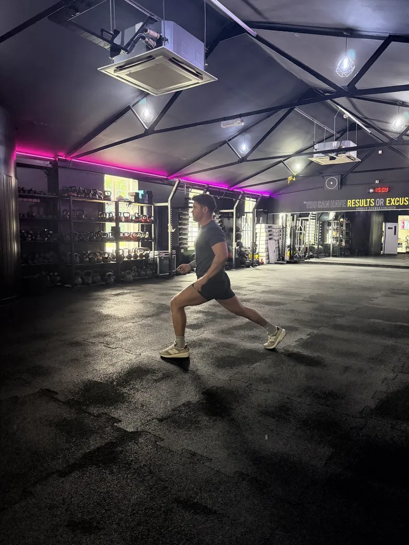 Alex training in the main hall